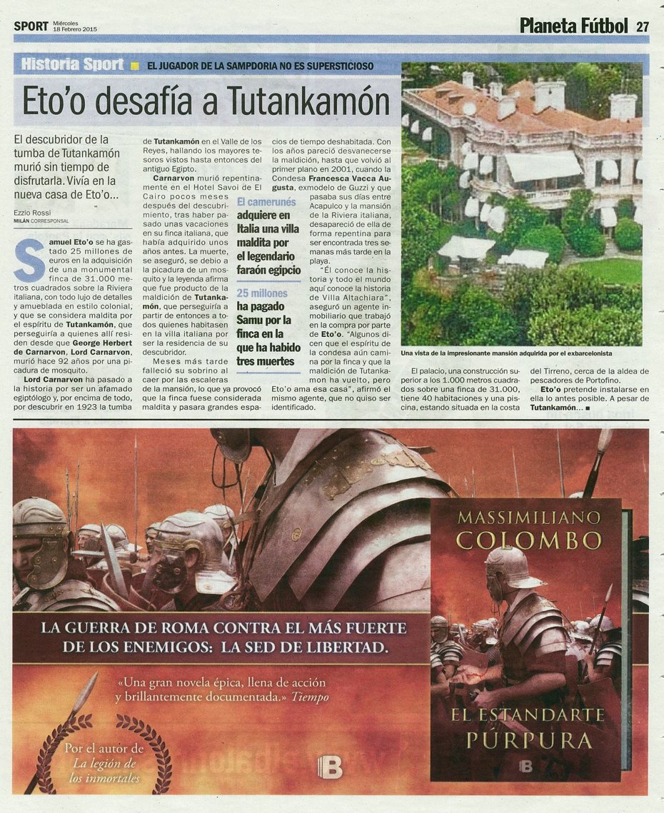 EL ESTANDARTE PTRPURA.Sport.18.02.2015
