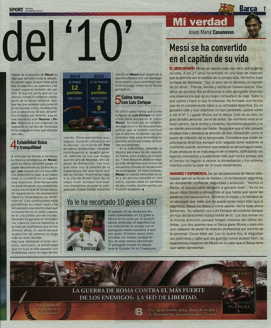 EL ESTANDARTE PTRPURA.Sport.20.02.2015